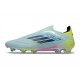 Chaussure adidas F50 Elite LL FG Bleu Très Pâle Semi Bleu Lucide Jaune Semi Solaire