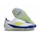 Chaussure adidas F50 Elite LL FG Blanc Jaune Solaire Bleu Lucide
