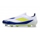 Chaussure adidas F50 Elite LL FG Blanc Jaune Solaire Bleu Lucide
