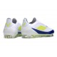 Chaussure adidas F50 Elite LL FG Blanc Jaune Solaire Bleu Lucide