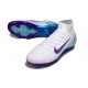 Nike Air Zoom Mercurial Superfly X Elite FG Blanc Bleu Violet