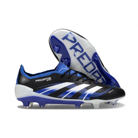 Crampon adidas Predator Elite FG Noir Bleu Blanc
