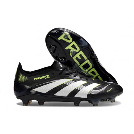 Crampon adidas Predator Elite FG Noir Blanc Citron Lucid