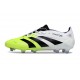 Crampon adidas Predator Elite FG Blanc Noir Citron Lucid