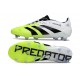 Crampon adidas Predator Elite FG Blanc Noir Citron Lucid