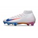 Chaussures Nike Mercurial Superfly 10 Elite FG Blanc Bleu Rouge