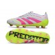 Crampon adidas Predator Elite FG Blanc Rose Lucide Citron Lucide