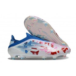 Chaussure adidas F50 Elite LL FG Blanc Rose Bleu
