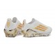 Chaussure Adidas F50 + Laceless FG Blanc Or