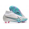 Nike Zoom Mercurial Superfly 9 Elite FG Blanc Bleu Baltique Rose Indigo Brume