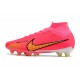 Chaussures Nike Mercurial Superfly 9 Elite AG Rouge Jaune
