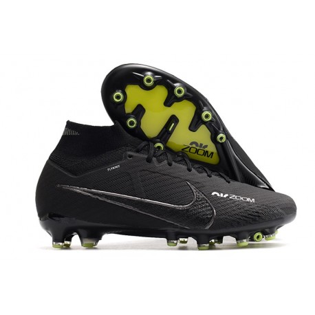 Nike Mercurial Superfly 9 Elite AG Shadow - Noir Gris Blanc Jaune Fluo