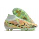 Chaussures Nike Mercurial Superfly 9 Elite AG Bonded - Vert Bleu Orange