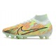 Chaussures Nike Mercurial Superfly 9 Elite AG Bonded - Vert Bleu Orange