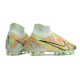 Chaussures Nike Mercurial Superfly 9 Elite AG Bonded - Vert Bleu Orange
