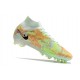 Chaussures Nike Mercurial Superfly 9 Elite AG Bonded - Vert Bleu Orange