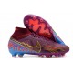 Chaussures Nike Mercurial Superfly 9 Elite AG KM Foncé Betterave Mtlc Vivid Or
