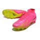 Chaussures Nike Mercurial Superfly 9 Elite AG Rose Jaune