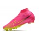 Chaussures Nike Mercurial Superfly 9 Elite AG Rose Jaune