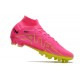 Chaussures Nike Mercurial Superfly 9 Elite AG Rose Jaune