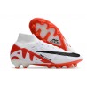 Chaussures Nike Mercurial Superfly 9 Elite AG Blanc Cramoisi Vif Noir