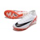 Chaussures Nike Mercurial Superfly 9 Elite AG Blanc Cramoisi Vif Noir