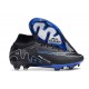 Chaussures Nike Mercurial Superfly 9 Elite AG Noir Chrome Hyper Royal