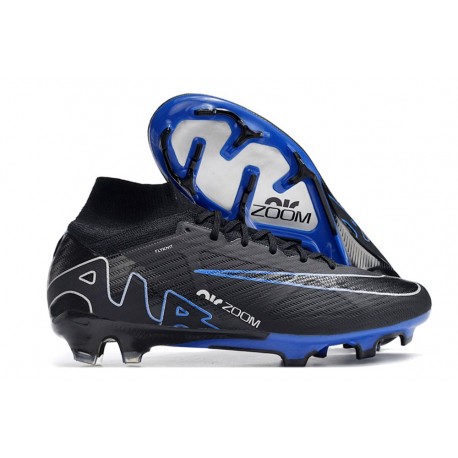 Chaussures Nike Mercurial Superfly 9 Elite AG Noir Chrome Hyper Royal
