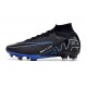 Chaussures Nike Mercurial Superfly 9 Elite AG Noir Chrome Hyper Royal