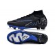 Chaussures Nike Mercurial Superfly 9 Elite AG Noir Chrome Hyper Royal