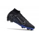 Chaussures Nike Mercurial Superfly 9 Elite AG Noir Chrome Hyper Royal