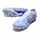 Nike Zoom Mercurial Vapor XV Elite AG-Pro Blanc Bleu Or