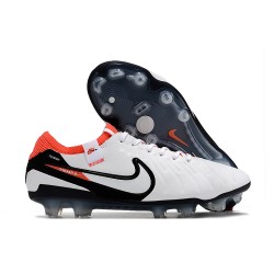 Chaussures Nike Tiempo Legend X Elite FG Blanc Noir Pourpre
